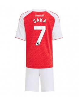 Arsenal Bukayo Saka #7 Replika Hemmakläder Barn 2025-26 Kortärmad (+ byxor)